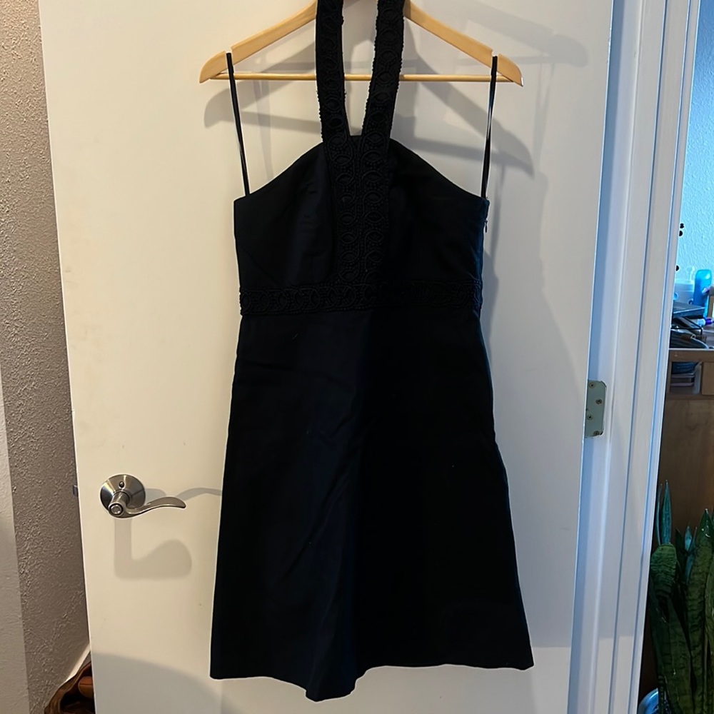 Medina black halter dress